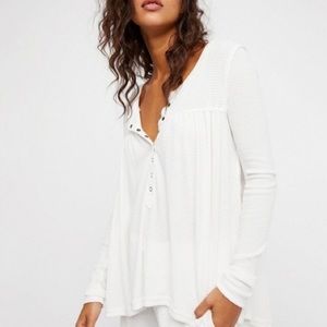 FP We the Free Kai White Henley Top